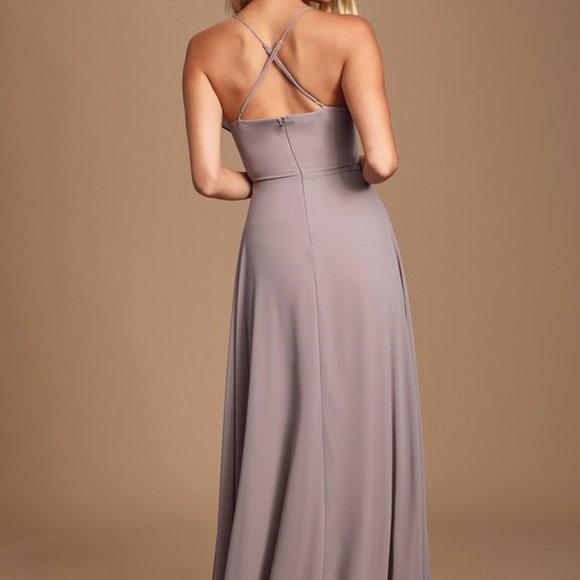 New - Dusty Lavender Ruffle Dress - Picture 3 of 6